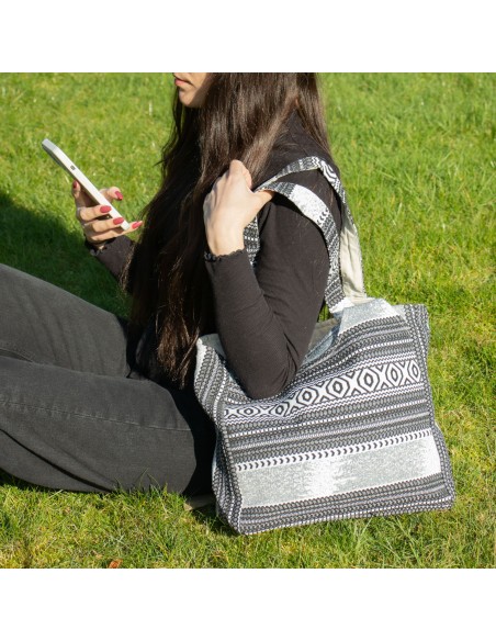 Sac jacquard naturel – Caravane urbaine «?Wander Muse?»