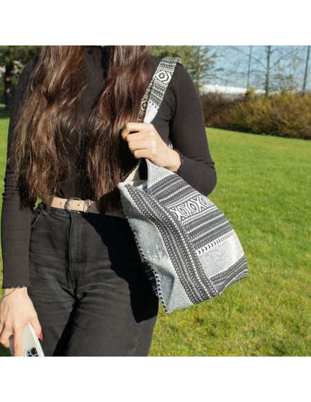Sac jacquard naturel – Caravane urbaine «?Wander Muse?»
