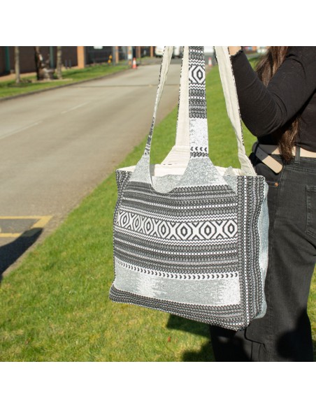 Sac jacquard naturel – Caravane urbaine «?Wander Muse?»