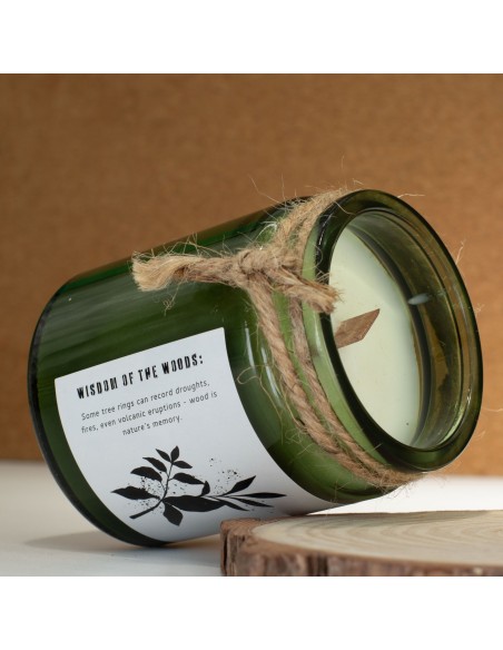 Greenman – Bougie soja Woodwick «Sauge & bois de menthe»