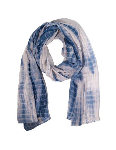 Foulard de fête Nomad Sari – Bleu nuit scintillant