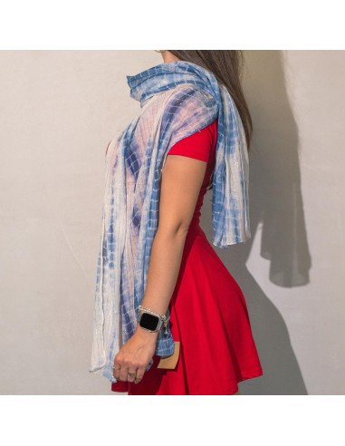 Foulard de fête Nomad Sari – Bleu nuit scintillant