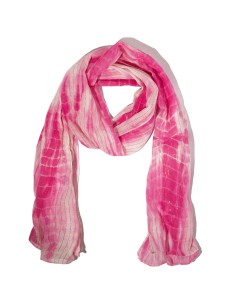 Foulard de fête Nomad Sari – Rose brillant à fil doré