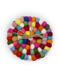 Dessous de verre ronds en feutre – Multicolore (lot de 4)