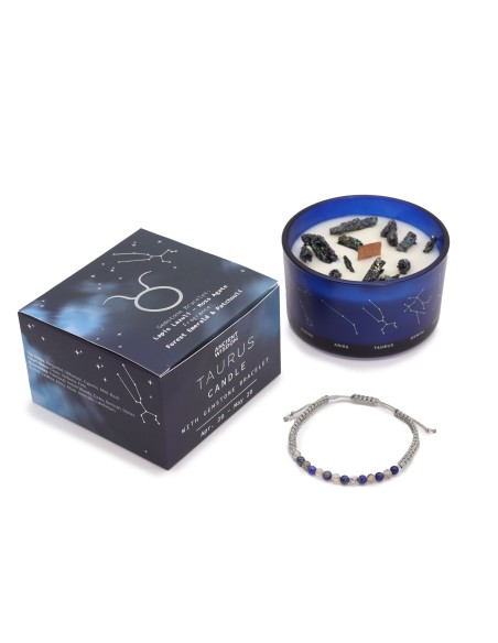 Bougie zodiac en cristal & bracelet – Taureau
