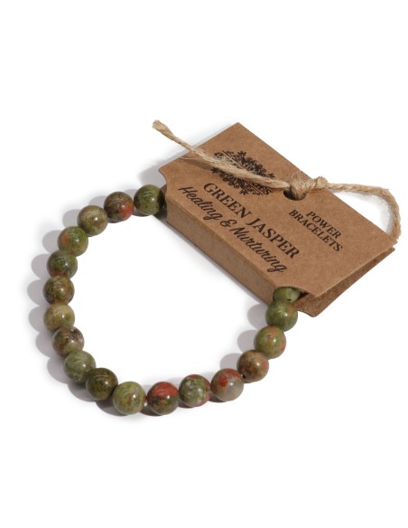 Bracelet énergétique en jaspe vert – Renouveau zen