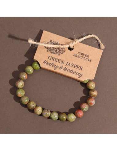 Bracelet énergétique en jaspe vert – Renouveau zen