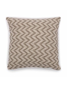 Housse de coussin graphique – Chevron large gris