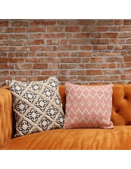 Housse de coussin graphique – Chevron large gris