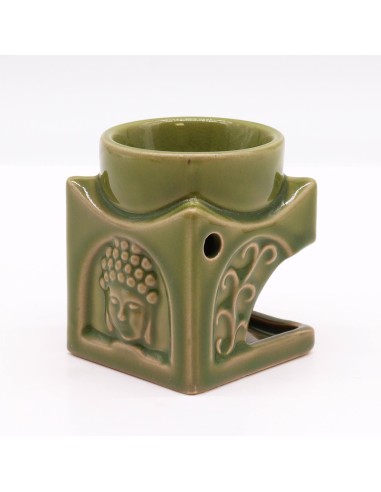 Brûle-parfum Bouddha carré – Jade clair