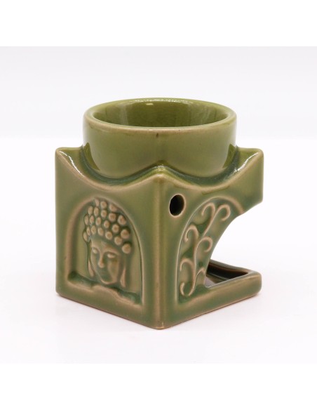 Brûle-parfum Bouddha carré – Jade clair