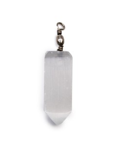 Pendentif Oblix en sélénite – Pureté zen