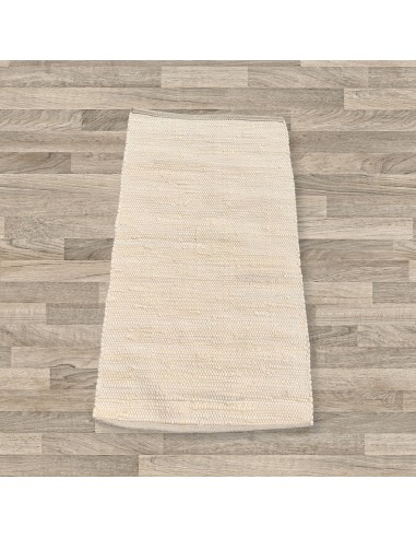 Petit tapis indien en coton tissé – Crème lumineux