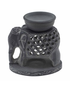 Brûle-parfum en stéatite – Éléphant debout zen