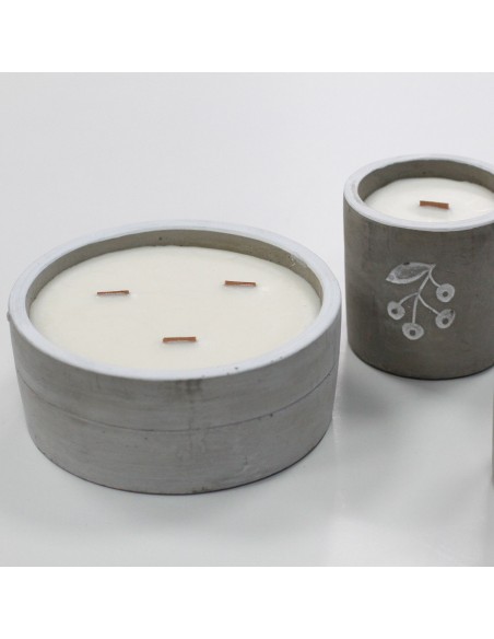Bougie ronde décorative – Vanille & orange écrasée