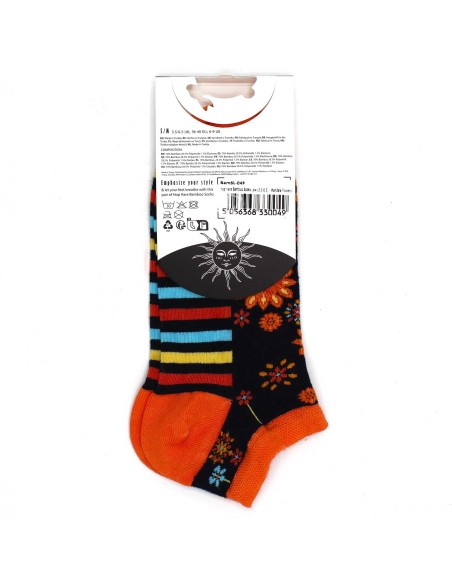 Chaussettes basses en bambou Hop Hare – Fleurs mandala (S/M)