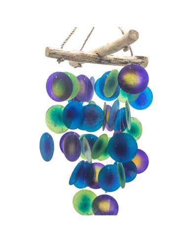 Carillon en bois – Croix bicolore zen