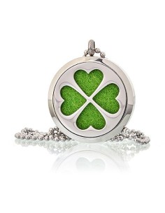Collier diffuseur d’aromathérapie – Trèfle à quatre feuilles