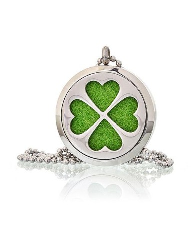 Collier diffuseur d’aromathérapie – Trèfle à quatre feuilles