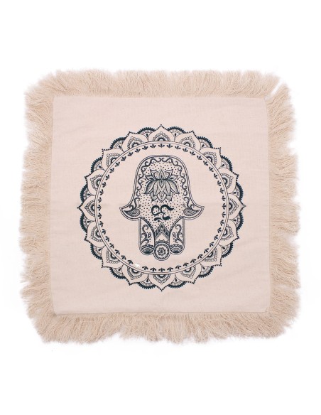 Coussin Hamsa Mandala – Vert apaisant