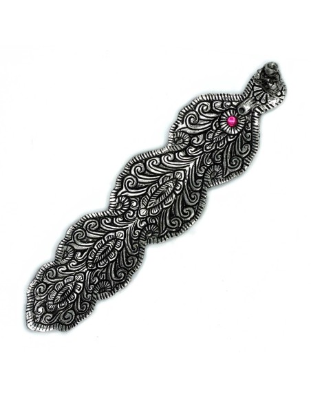 Porte-encens Bouddha long – Aluminium poli