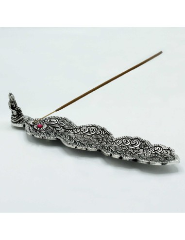 Porte-encens Bouddha long – Aluminium poli