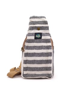 Sac bandoulière en coton naturel – Noir & blanc