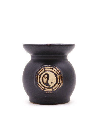 Brûle-parfum rustique Yin & Yang – Couleurs assorties