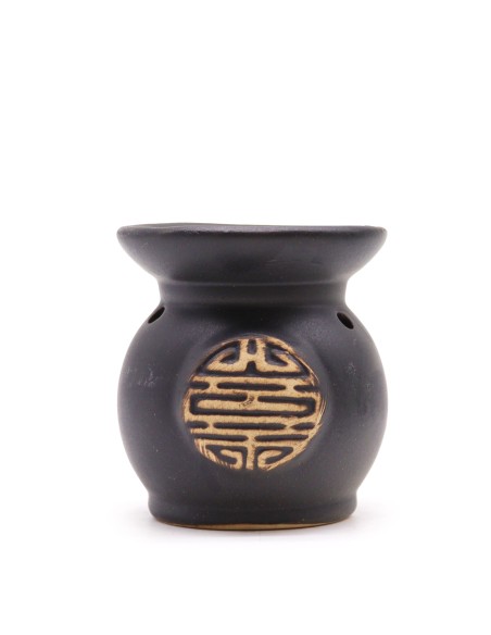 Brûle-parfum rustique Yin & Yang – Couleurs assorties
