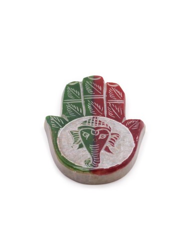 profitez-en stéatite Hamsa 9×6 cm - Ganesha