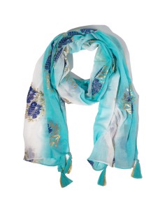 Foulard Nomad Sari – Aqua Fish turquoise