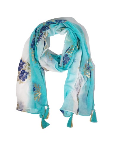 Foulard Nomad Sari – Aqua Fish turquoise