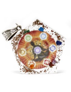 Pendentif orgonite pentagone – Chakras