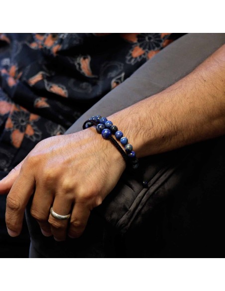 Bracelet double énergie en sodalite – Vérité