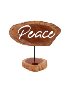 Photophore décoratif avec inscription «Paix»