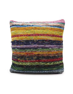 Housse de coussin en textile recyclé – Orange doux