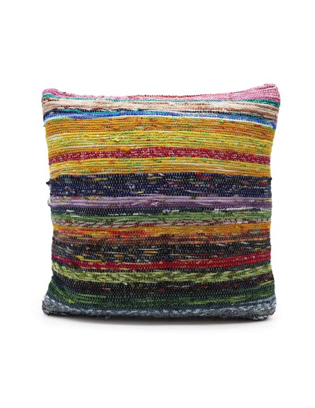 Housse de coussin en textile recyclé – Orange doux