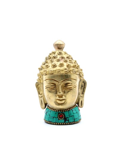 Tête de Bouddha en laiton – Méditation intérieure