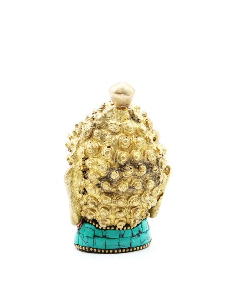 Tête de Bouddha en laiton – Méditation intérieure