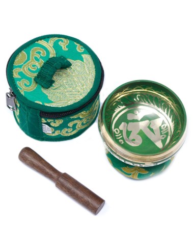 Mini bol tibétain – Coffret cadeau vert zen