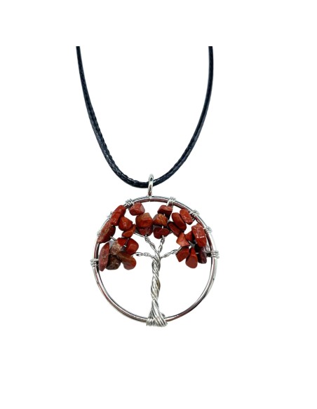 Pendentif Arbre de Vie en jaspe rouge – Vitalité