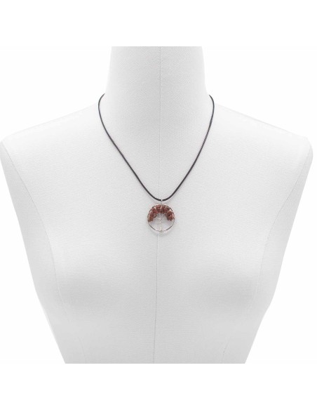 Pendentif Arbre de Vie en jaspe rouge – Vitalité