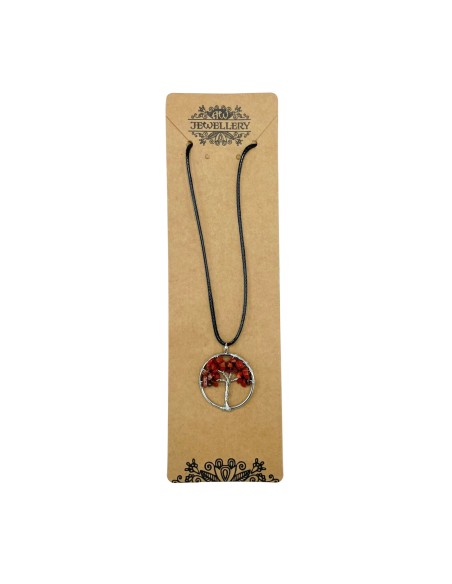 Pendentif Arbre de Vie en jaspe rouge – Vitalité