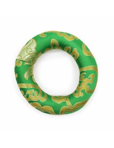 Coussin d’anneau vert pour bol tibétain