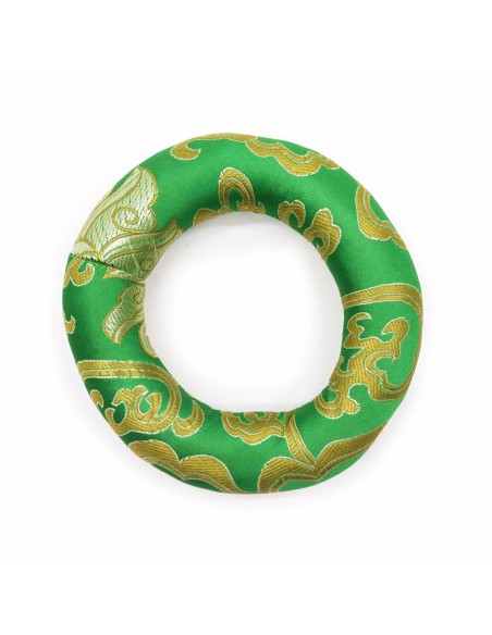 Coussin d’anneau vert pour bol tibétain