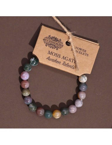 Bracelet énergétique en agate mousse – Renouveau
