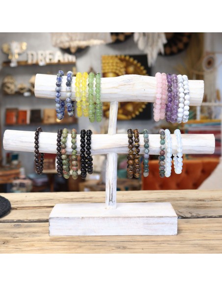 Bracelet énergétique en agate mousse – Renouveau