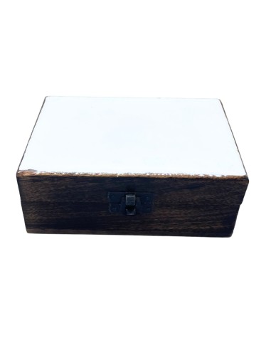 Boîte décorative en céramique – Blanc pur zen