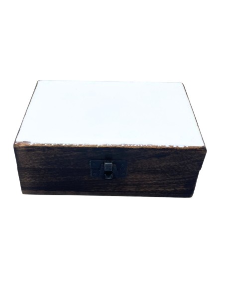 Boîte décorative en céramique – Blanc pur zen