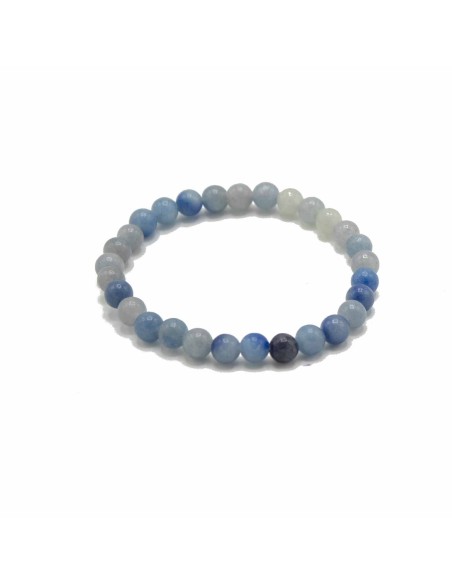 Bracelet manifestation en agate dentelle bleue – Indépendance